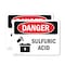 Signmission Sulfuric Acid Danger Sign, Vinyl Decal, 10in W x 7in L, 2PK OS-2PACK-DS-D-710-L-2044 - alternate 1